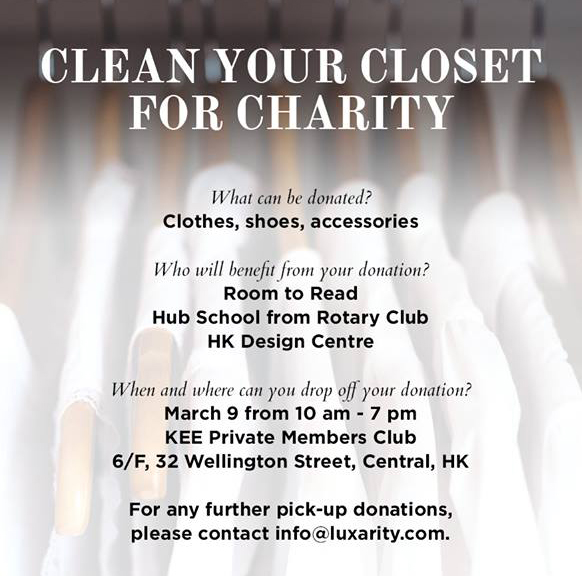 Clean your closet for charity
