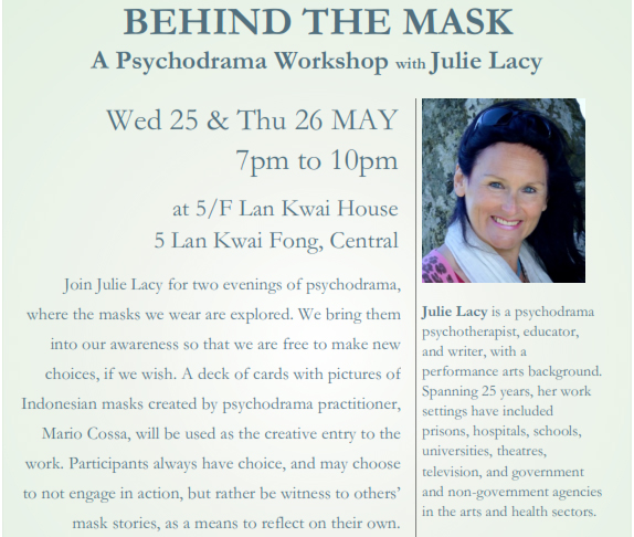 Behind the Mask – A Workshop with Julie Lacy
